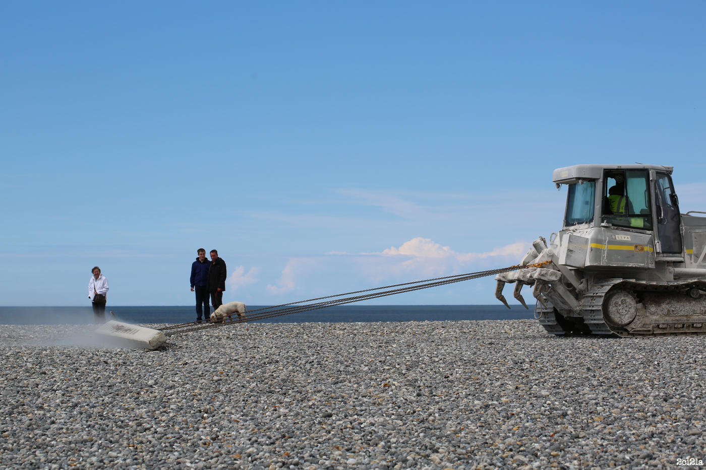 Nivellement de la plage. 13 avril 2016