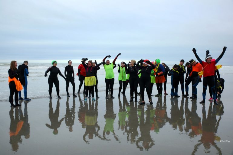 Vivifiant bain de l’an, à Cayeux !