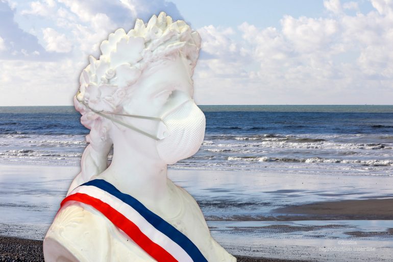 Port du masque obligatoire sur la plage