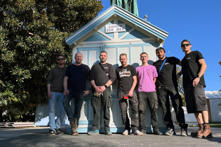 Les Cabines de Cayeux en vacances à Nice