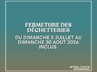 Fermeture des déchetteries les dimanches d’été