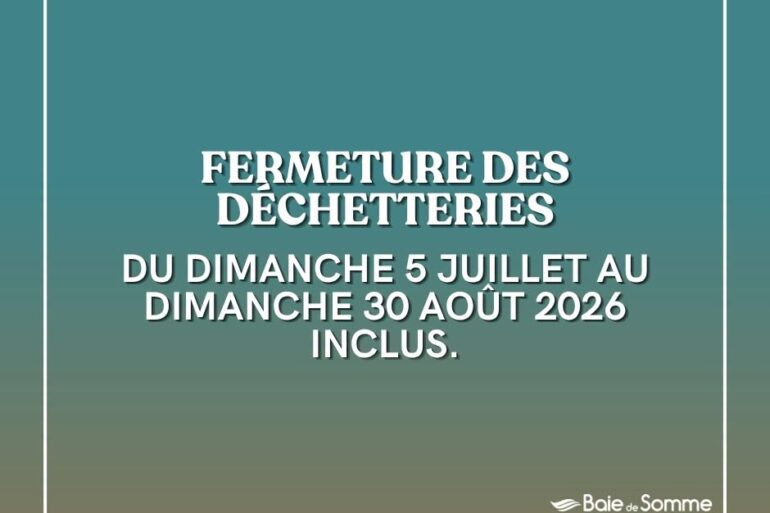 Fermeture des déchetteries les dimanches d’été