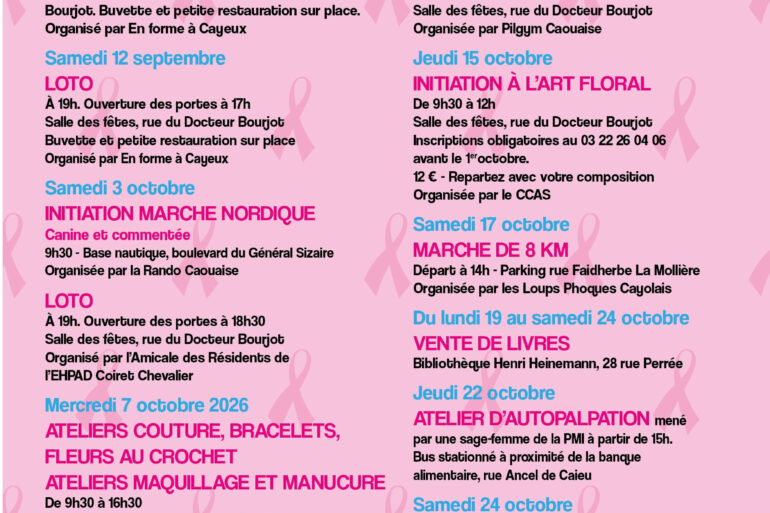 Octobre Rose 2026 : tout le programme !